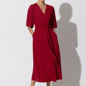 Lusaka Alexis dress in a deep wine colored red NWT
Size: L/ 8